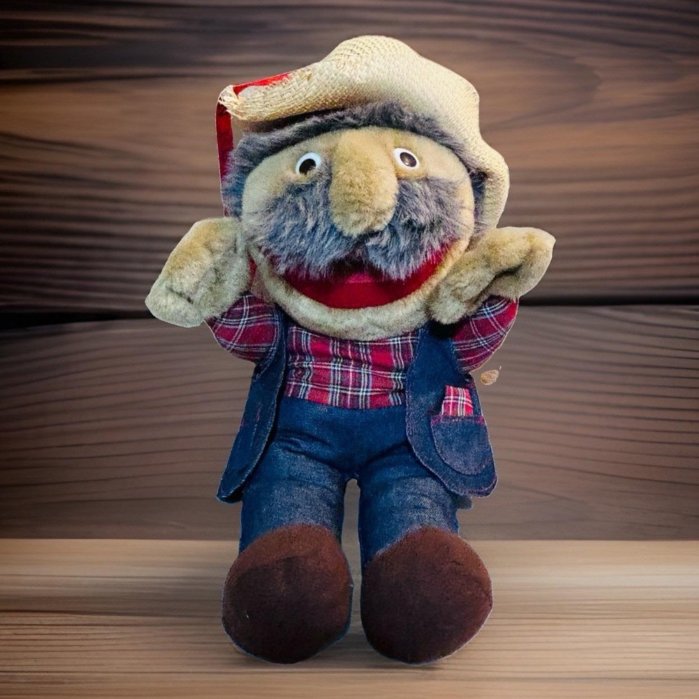 Shotgun Red Hee Haw Plush Stuffed Doll Toy Grandpa Cowboy Signed Country Clean